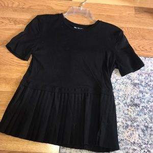 Zara Black Peplum T-Shirt